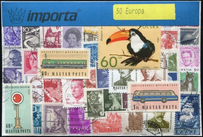 Страны Европы. Набор почтовых марок (50 шт. Ассорти)