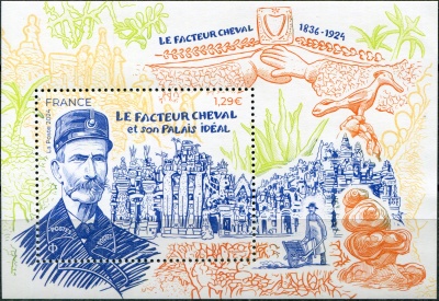 Франция. 2024. Фердинанд Шеваль, почтальон и архитектор-любитель (Почтовый блок. MNH OG)