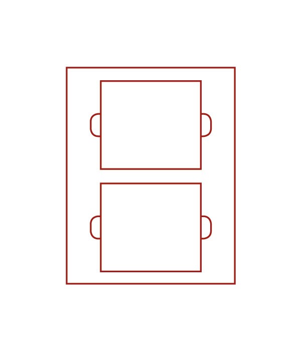 Бокс увеличенной высоты d-box. 2 ячейки (Lindner)