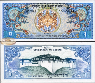 Бутан. 1 нгултрум (Unc) 1981