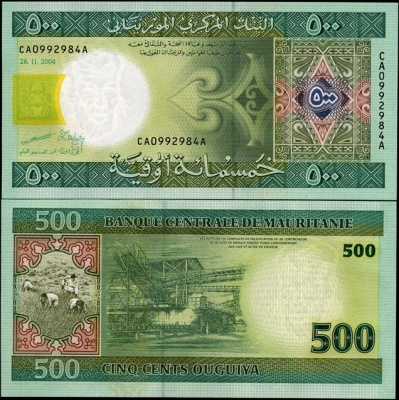 Мавритания. 500 угий (Unc) 2004