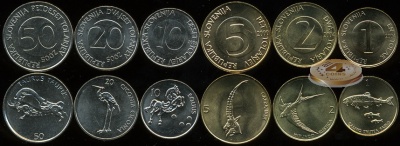 Словения. Набор №2 (6 монет) 2000-05