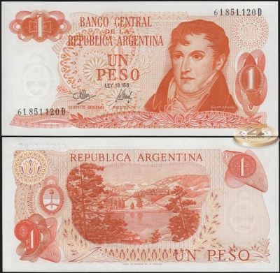 Аргентина. 1 песо (Unc) 1970-73
