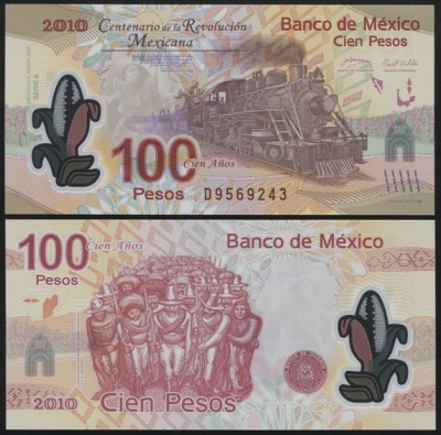 Мексика. 100 песо (Unc. Пластик) 2009