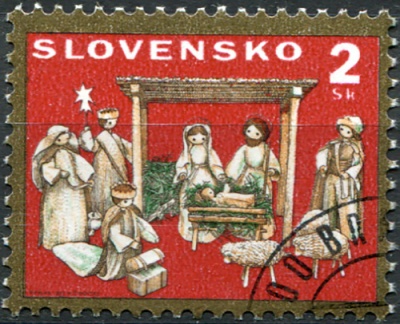Словакия. 1995. Рождество (Почтовая марка. CTO Гашеная)