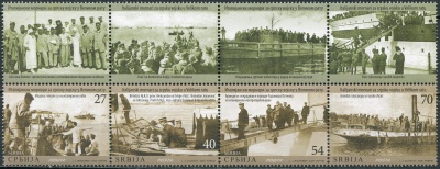 Сербия. 2020. Эвакуация сербской армии итальянским флотом во время 1й мировой войны (Сцепка. MNH OG)