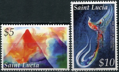 Сент-Люсия. 2013. Картины Ллевелина Ксавье (Серия. MNH OG)