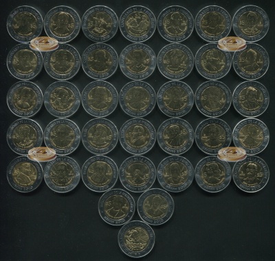 Мексика. Набор №13 (37 монет. 37 биметаллов) 2007-11