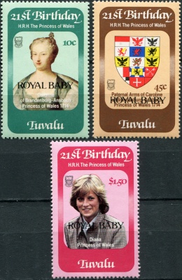 Тувалу. 1982. Рождение принца Уильяма Уэльского (Серия. MNH OG)