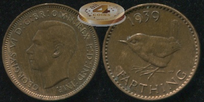 Великобритания. 1 фартинг. 1939 (Unc)