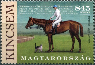 Венгрия. 2024. Кинчем - чистокровная скаковая кобыла (Почтовая марка. MNH OG)