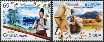 Сербия. 2014. Народные инструменты (Серия. MNH OG)