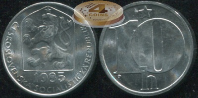Чехословакия. 10 геллеров. 1985 (Unc)