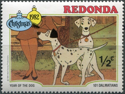 Редонда. 1982. Понго и Пердита (Почтовая марка. MNH OG)