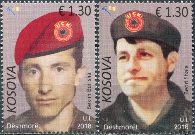 Косово. 2018. Военные герои Косово (Серия Почтовых марок. MNH OG)