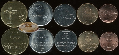 Словакия. Набор №2 (5 монет) 2003-07