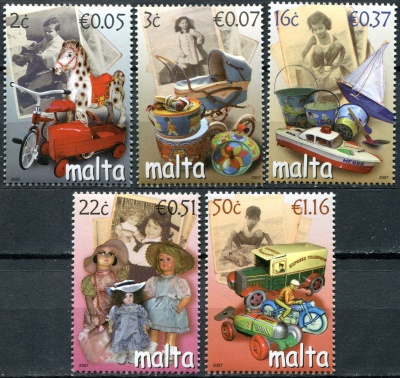 Мальта. 2007. Старые игрушки (Серия Почтовых марок. MNH OG)