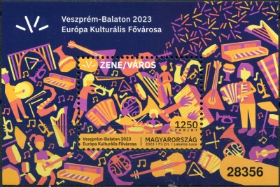 Венгрия. 2023. Культурная столица Европы - Веспрем (Почтовый блок. MNH OG)