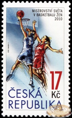 Чехия. 2010. Чемпионат мира по женскому баскетболу. Чехия 2010 (Почтовая марка. MNH OG)
