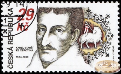 Чехия. 2014. Карел-старший из Жеротина [1564-1636] (Почтовая марка. CTO Гашеная)