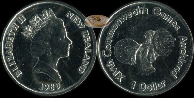 Новая Зеландия. 1 доллар. 1989 (Unc)