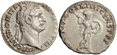 Римская империя. Домициан. Денарий. XF+ серебро. 88-89 Рим