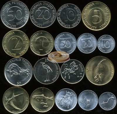 Словения. Набор №3 (9 монет) 1993-2006