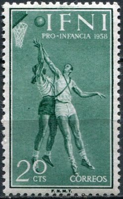 Ифни. 1958. Спорт. Баскетбол (Почтовая марка. MNH OG)