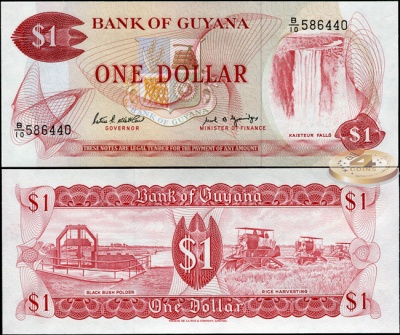 Гайана. 1 доллар (Unc) 1989