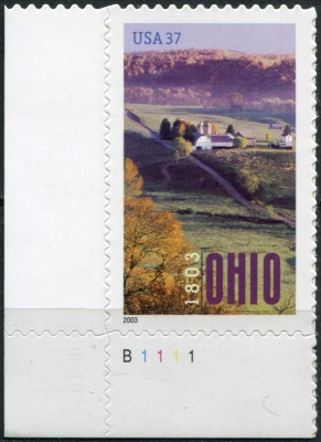 США. 2003. 200 лет государственности Огайо (Почтовая марка. MNH OG)