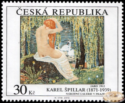 Чехия. 2010. Весна. 1912. Карел Спиллар [1871-1939] (Почтовая марка. MNH OG)
