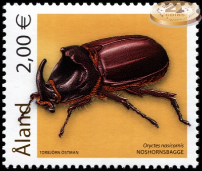 Аландские острова. 2006. Жук-носорог (Почтовая марка. MNH OG)