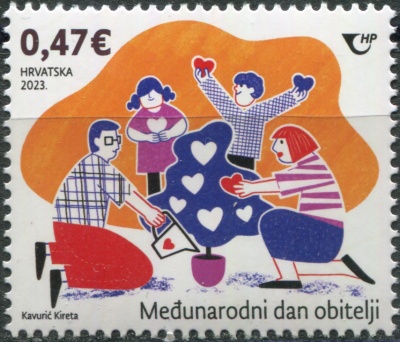 Хорватия. 2023. Международный день семей (Почтовая марка. MNH OG)
