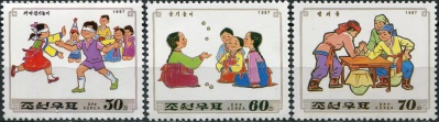 КНДР. 1997. Детские игры (Серия Почтовых марок. MNH OG)
