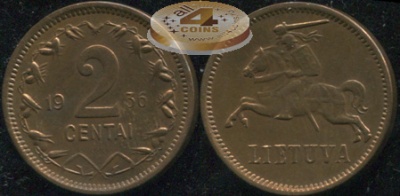 Литва. 2 цента. 1936 (XF+)