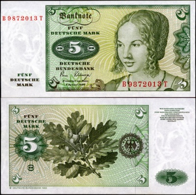 Германия (ФРГ). 5 марок (Unc) 1980