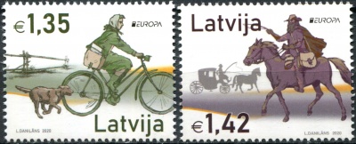 Латвия. 2020. Древние почтовые маршруты (Серия Почтовых марок. MNH OG)