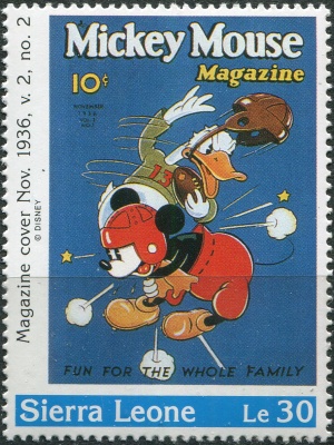 Сьерра-Леоне. 1992. Обложка журнала за ноябрь 1936 года (Почтовая марка. MNH OG)