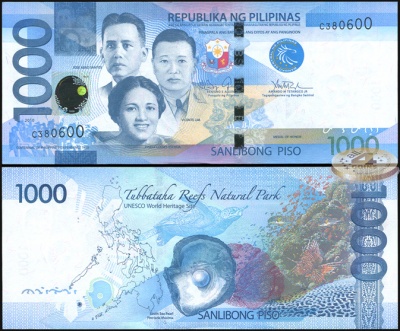 Филиппины. 1000 писо (Unc) 2010