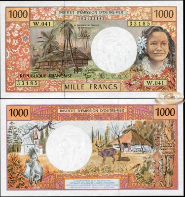 Французская Полинезия. Банкнота 1000 франков. ND (2010). unc. Бумага. Кат# P.2k