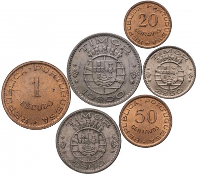 Португальский Тимор. Набор №3 (VF-aUnc. 6 монет) 1970