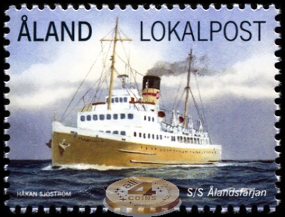 Аландские острова. 2013. Пассажирский паром Ålandsfärjan (Почтовая марка. MNH OG)