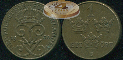 Швеция. 1 эре. 1930 (XF)