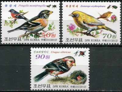 КНДР. 2012. Птицы (Серия. MNH OG)