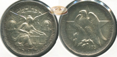 США. 1/2 доллара. 1935.S (Unc. Серебро)