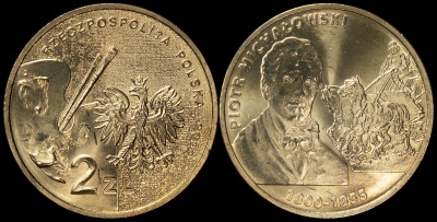 Польша. 2 злотых. 2012 (Unc) Петр Михаловский. 1800-1855