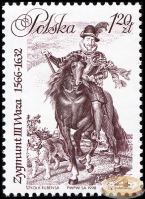 Польша. 1998. Сигизмунд III Ваза [1566-1632] (Почтовая марка. MNH OG)