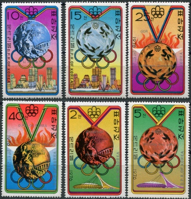 КНДР. 1976. Олимпийские игры - Монреаль, Канада. Победители (I) (Серия Почтовых марок. MNH OG)