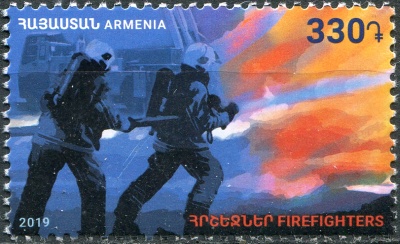 Армения. 2019. Пожарные бригады (Почтовая марка. MNH OG)