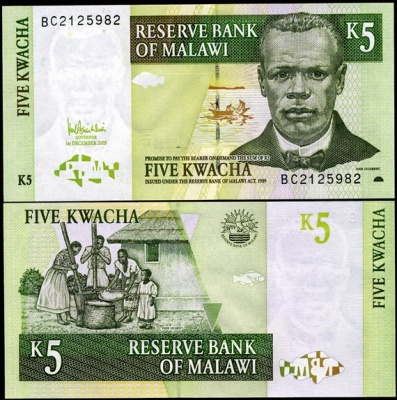 Малави. 5 квача (Unc) 2005